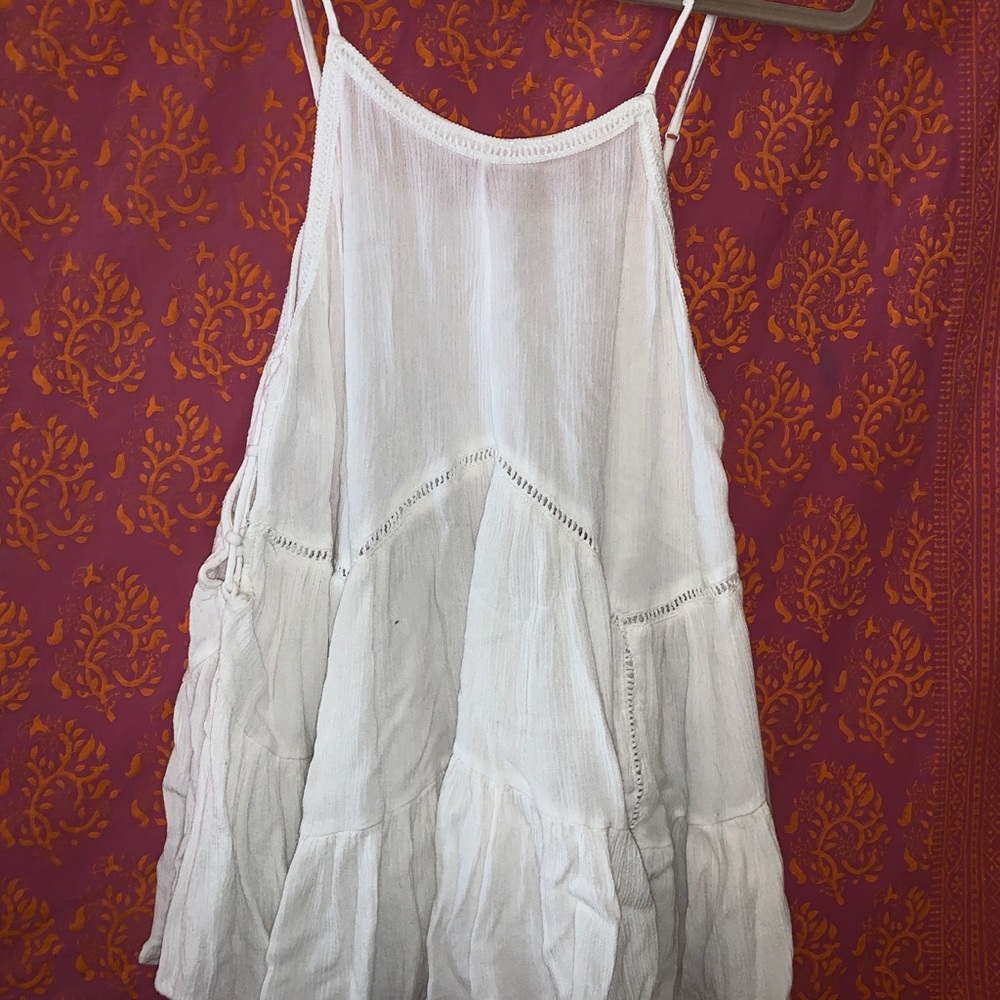 Pacsun White lace up side tank top